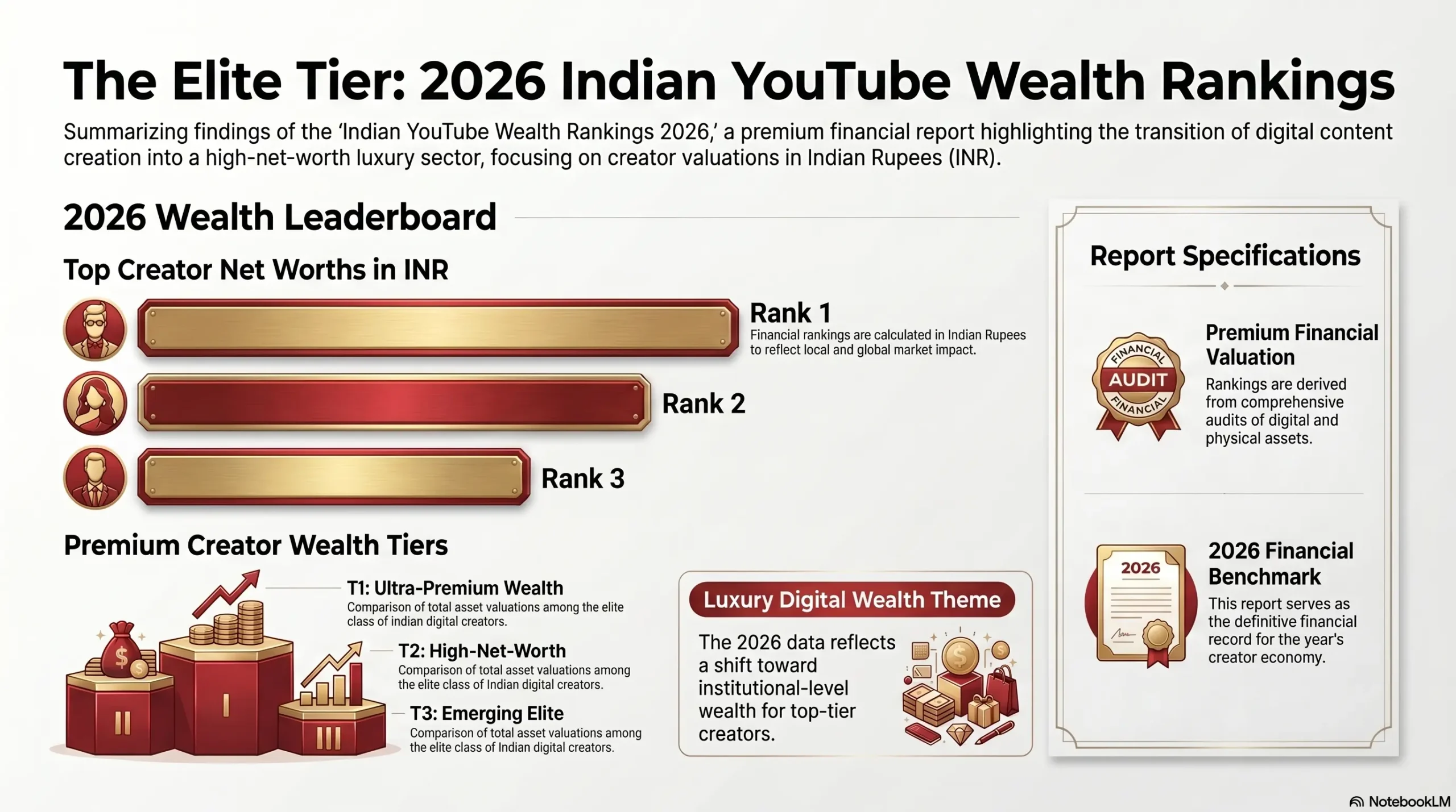 richest Indian YouTubers net worth comparison infographic 2026