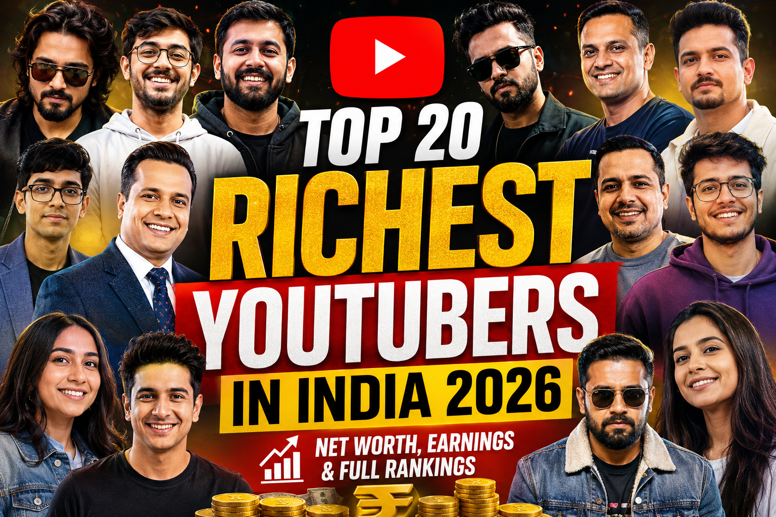 Top 20 Richest YouTubers in India 2026